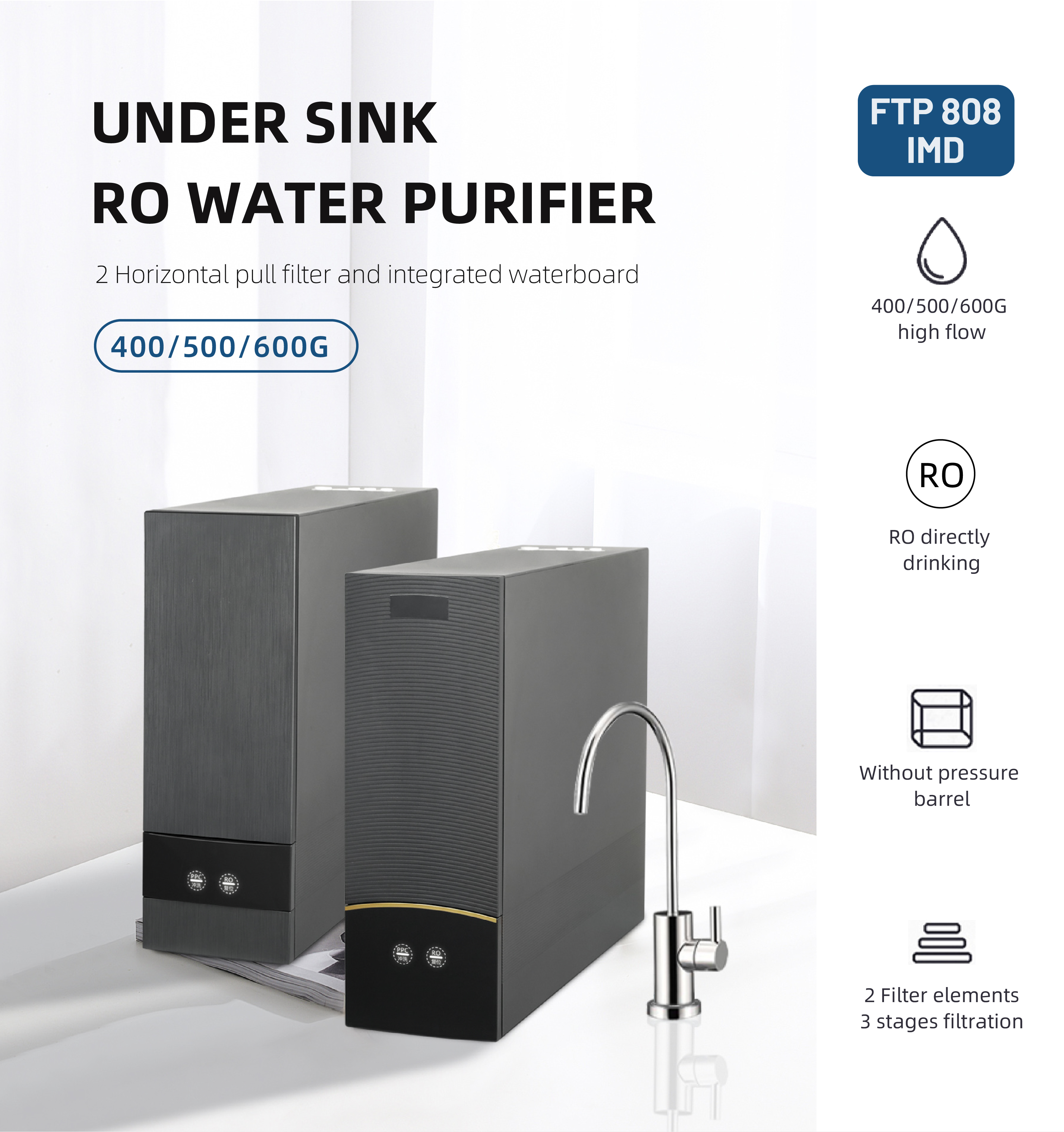 Easy install Under sink water purifier