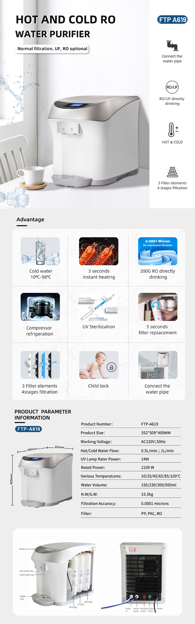 Hot and Cold water purifier