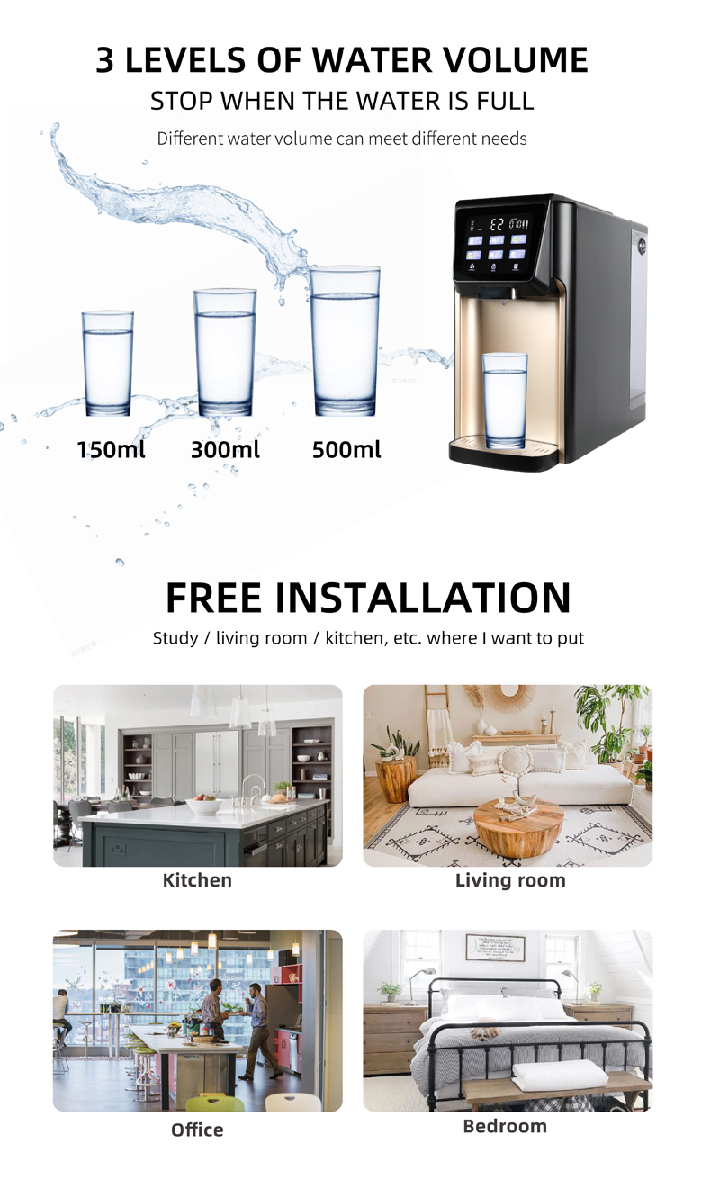 RO water dispenser with filter