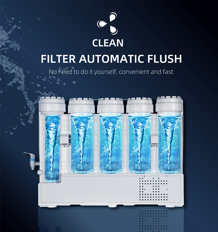 water filter automatic flush