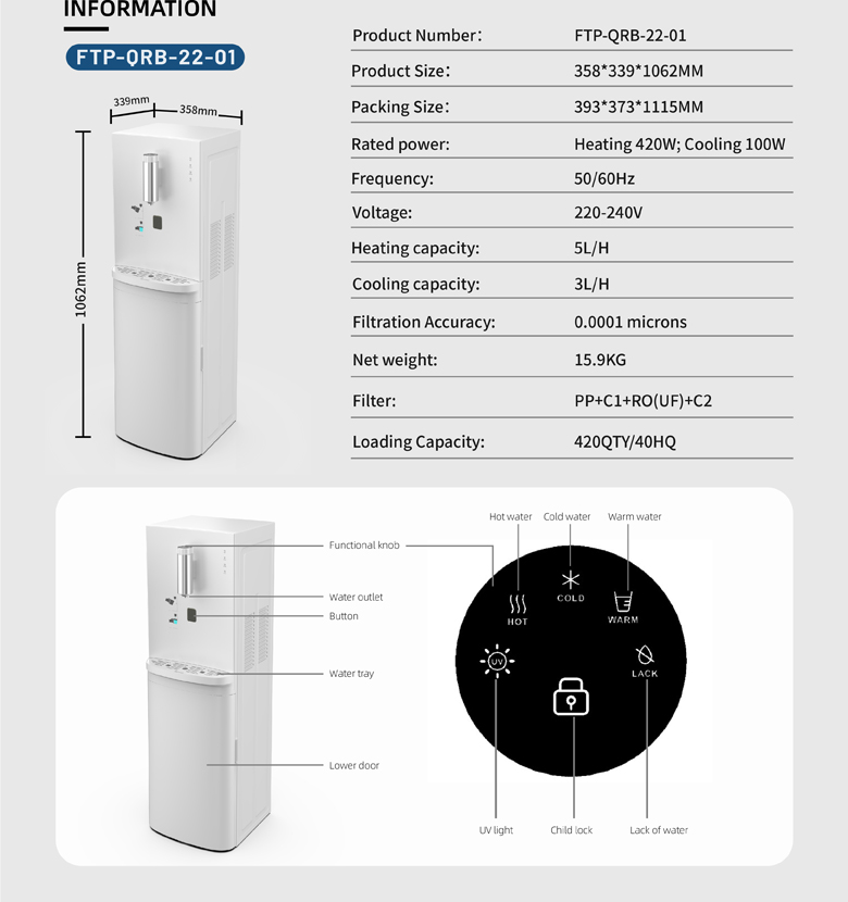 User-friendly standing water dispenser