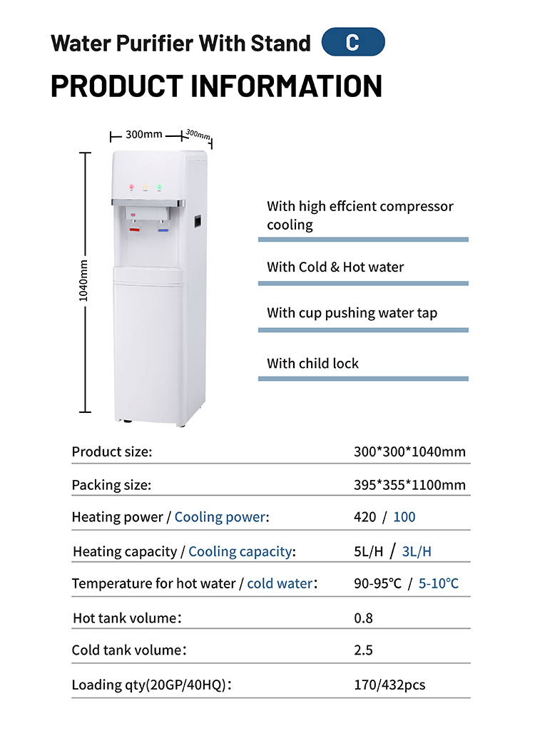 Filtered standing water dispenser